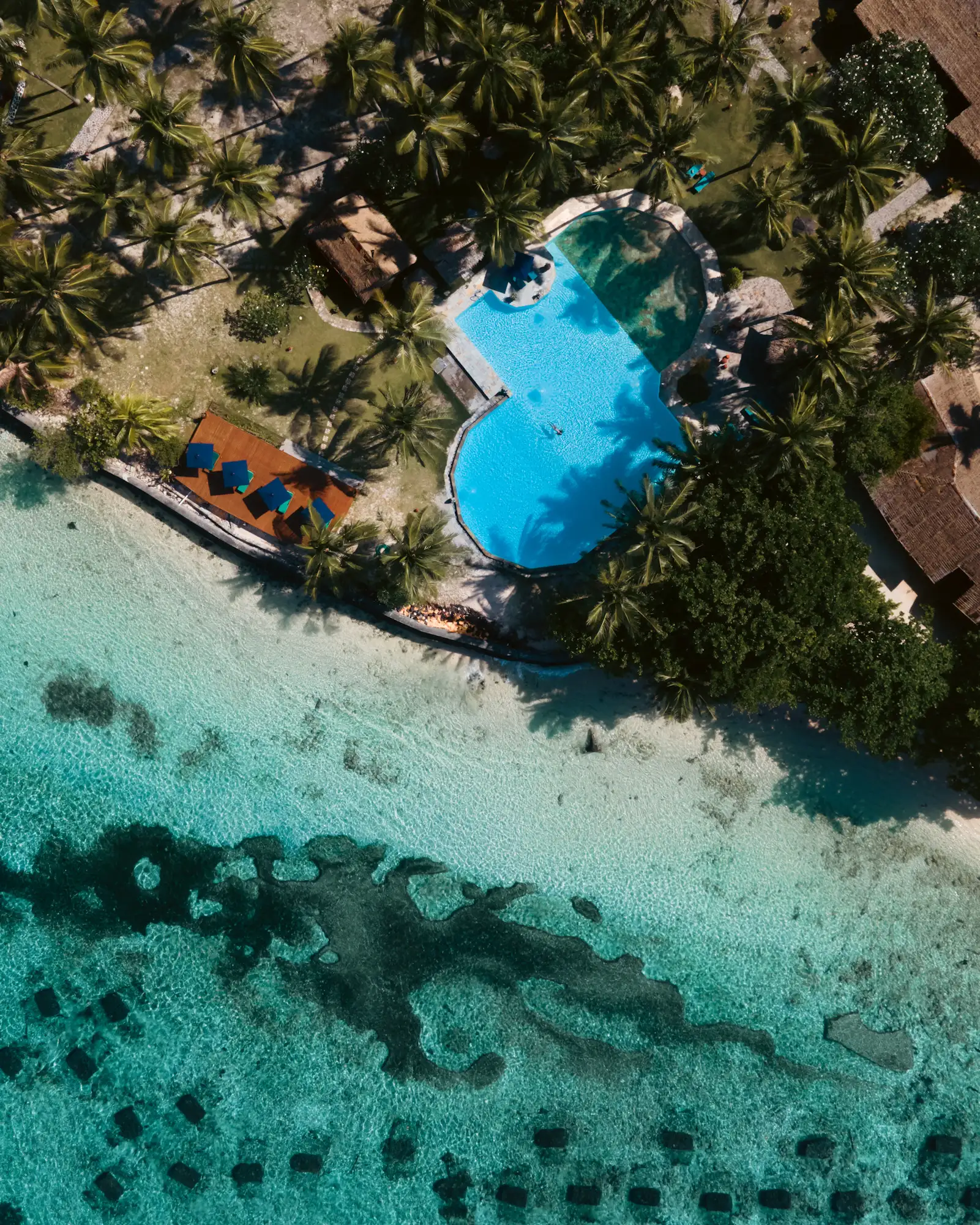 lotus gangga island top-down view