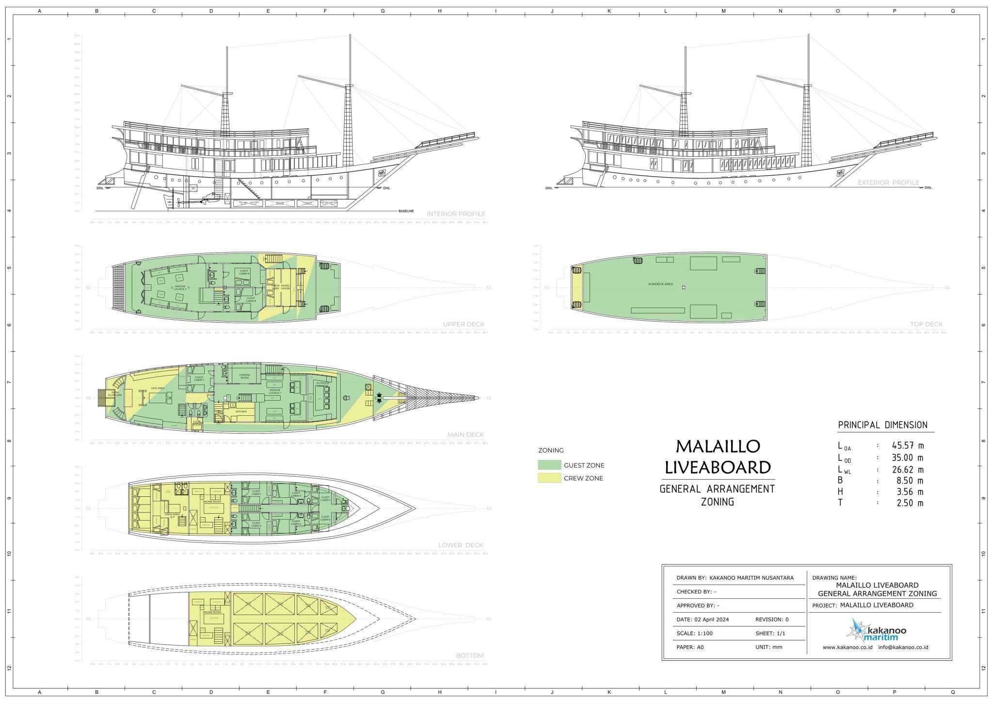 Lotus Malaillo Liveaboard Deck Plan