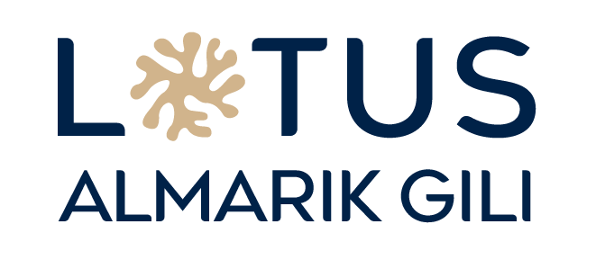Lotus Almarik Gili logo in beige