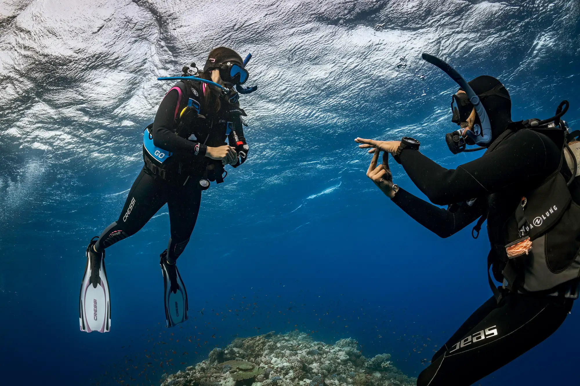 Learn to Dive in Bali-always make a safety stop