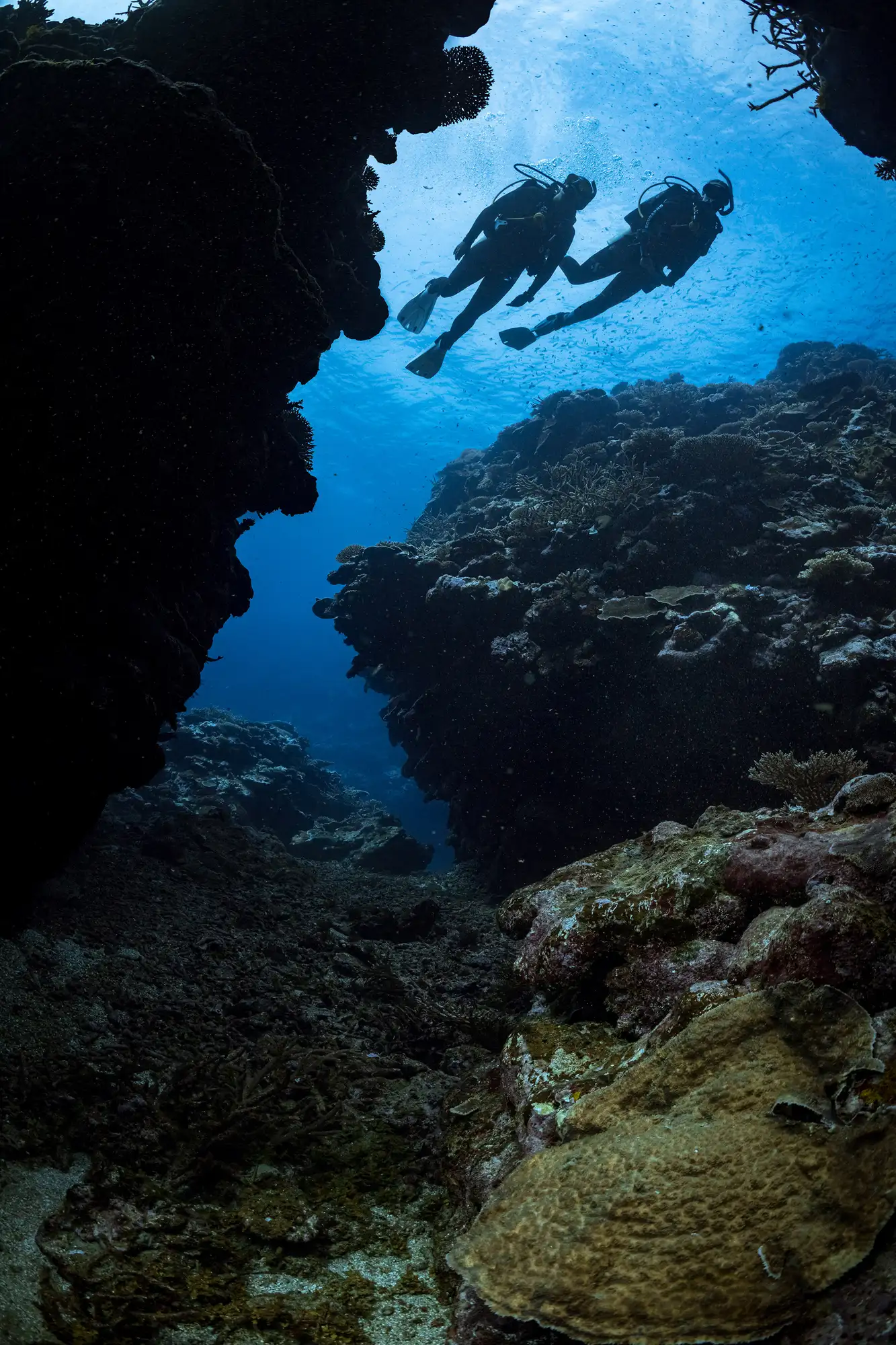 Swim-Through and Cavern Dive, Gili Tapekong, Candidasa, Bali